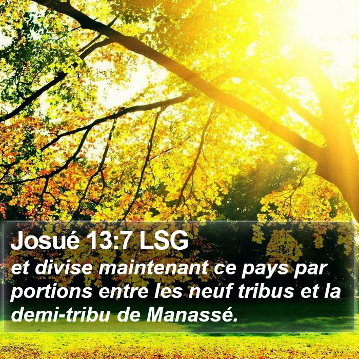 Josué 13:7 LSG Bible Study