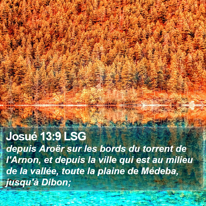 Josué 13:9 LSG Bible Study