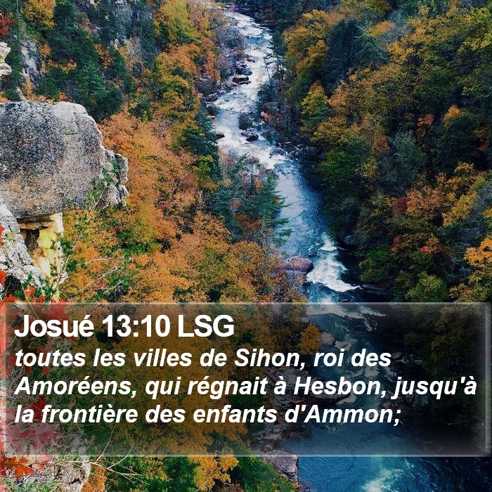 Josué 13:10 LSG Bible Study