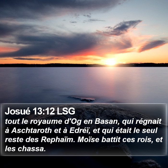 Josué 13:12 LSG Bible Study