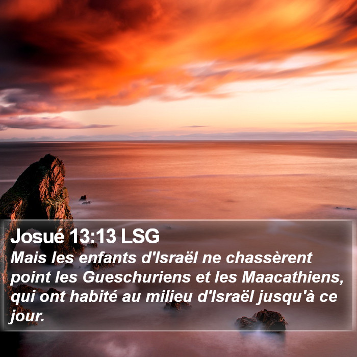 Josué 13:13 LSG Bible Study