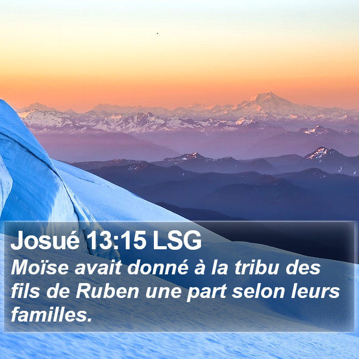 Josué 13:15 LSG Bible Study