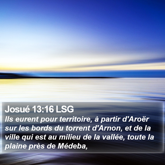 Josué 13:16 LSG Bible Study