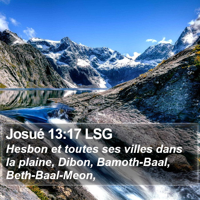 Josué 13:17 LSG Bible Study