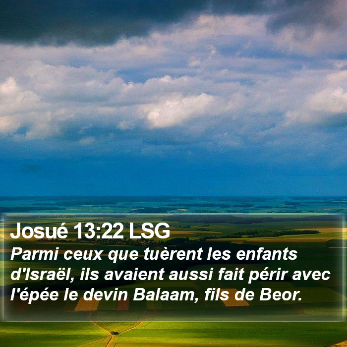 Josué 13:22 LSG Bible Study