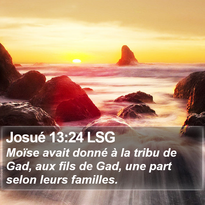Josué 13:24 LSG Bible Study