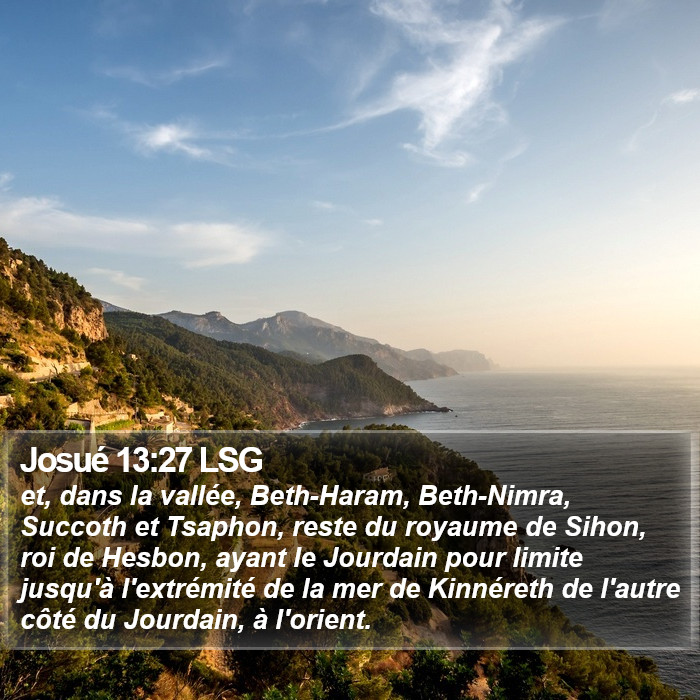 Josué 13:27 LSG Bible Study