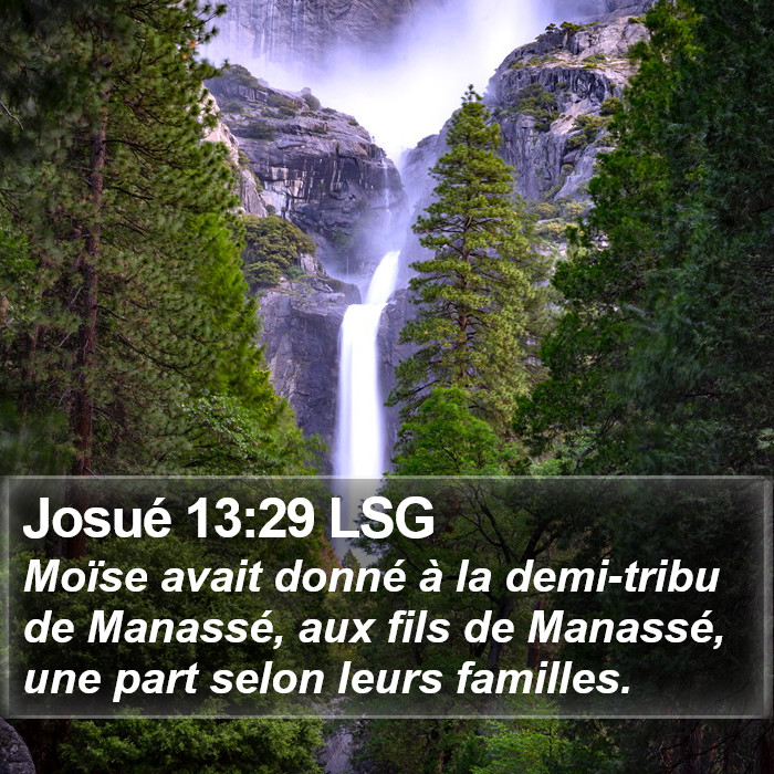 Josué 13:29 LSG Bible Study