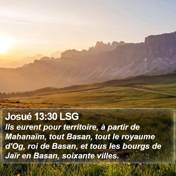 Josué 13:30 LSG Bible Study