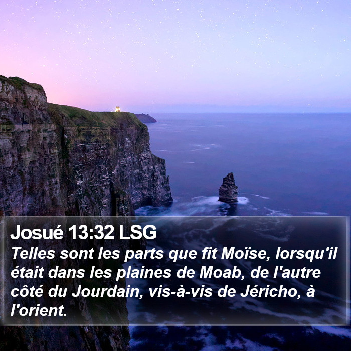 Josué 13:32 LSG Bible Study