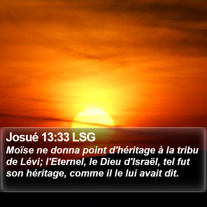 Josué 13:33 LSG Bible Study