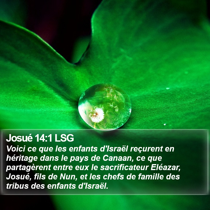 Josué 14:1 LSG Bible Study