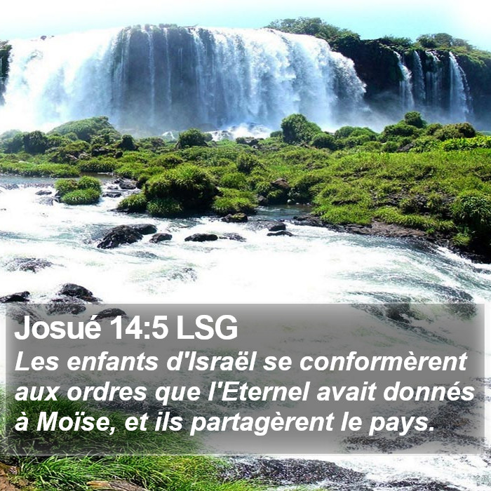 Josué 14:5 LSG Bible Study