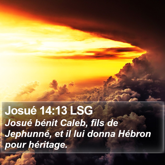 Josué 14:13 LSG Bible Study