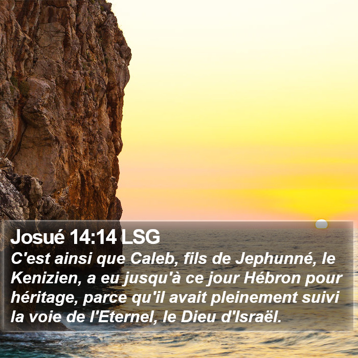 Josué 14:14 LSG Bible Study