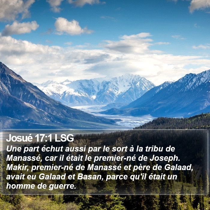 Josué 17:1 LSG Bible Study