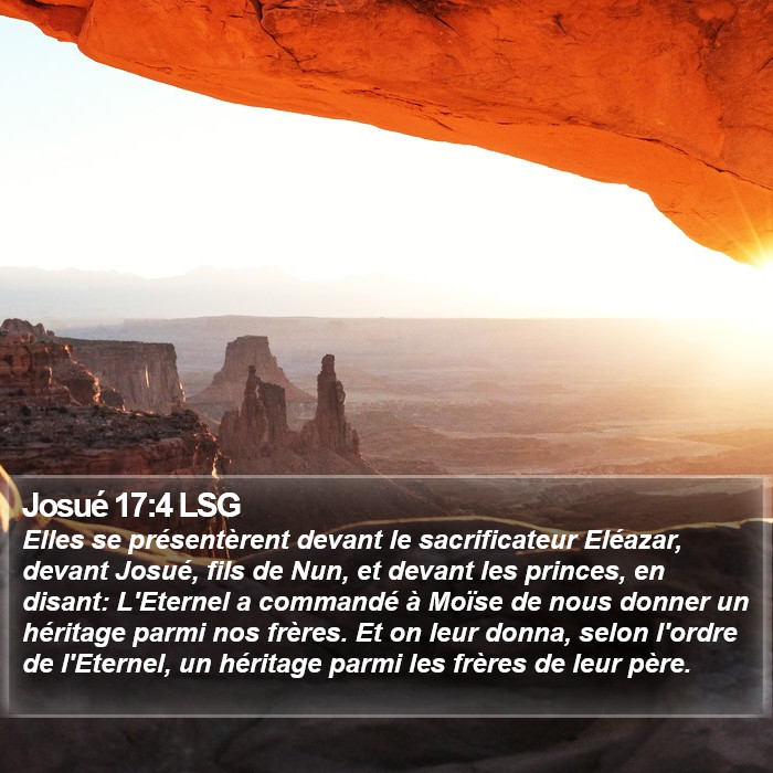 Josué 17:4 LSG Bible Study