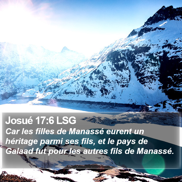 Josué 17:6 LSG Bible Study