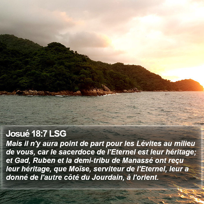 Josué 18:7 LSG Bible Study
