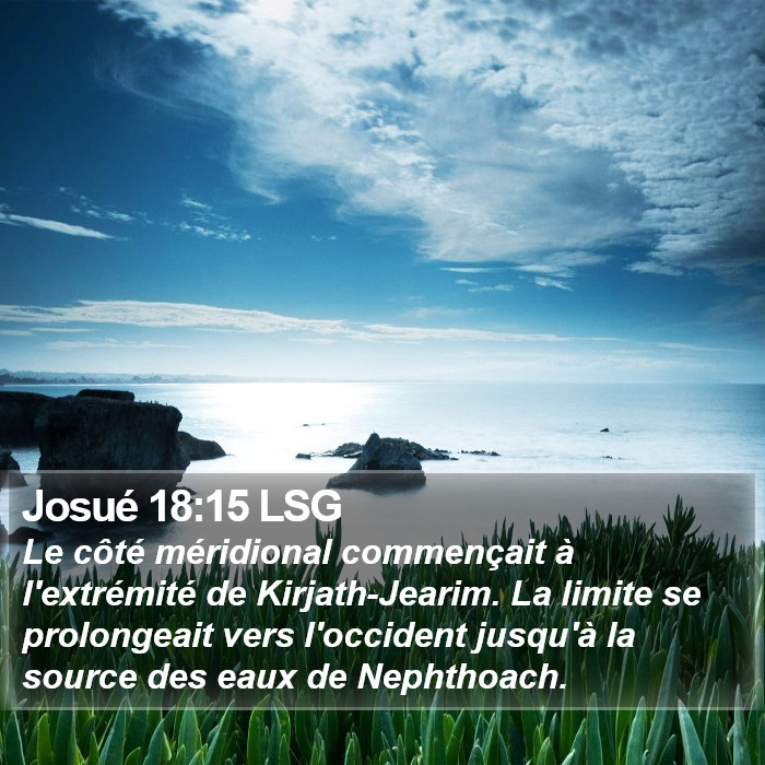 Josué 18:15 LSG Bible Study