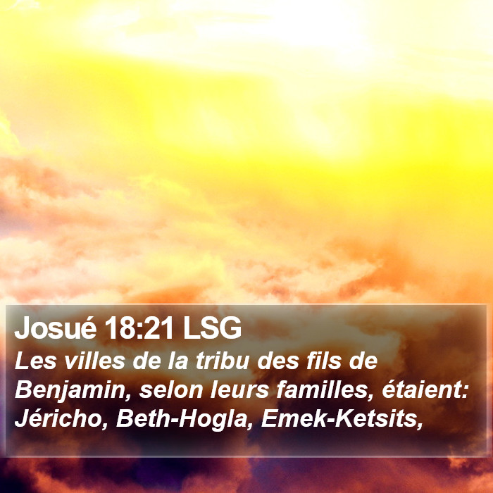 Josué 18:21 LSG Bible Study