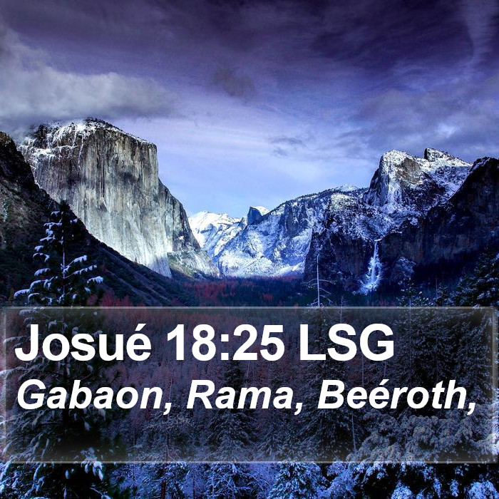Josué 18:25 LSG Bible Study