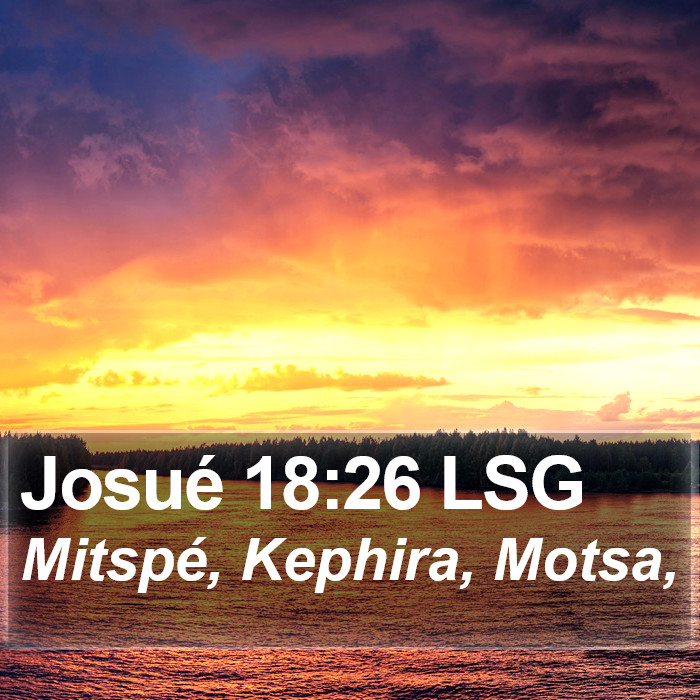 Josué 18:26 LSG Bible Study