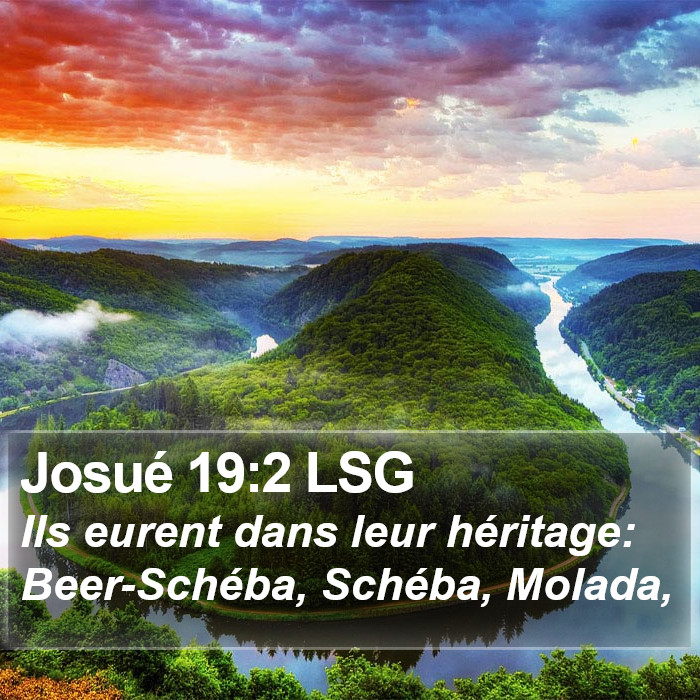Josué 19:2 LSG Bible Study