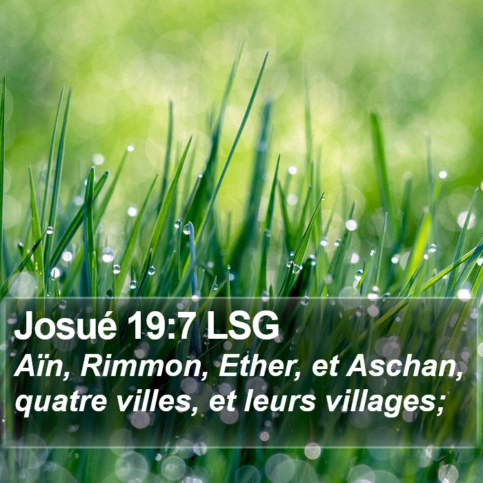 Josué 19:7 LSG Bible Study