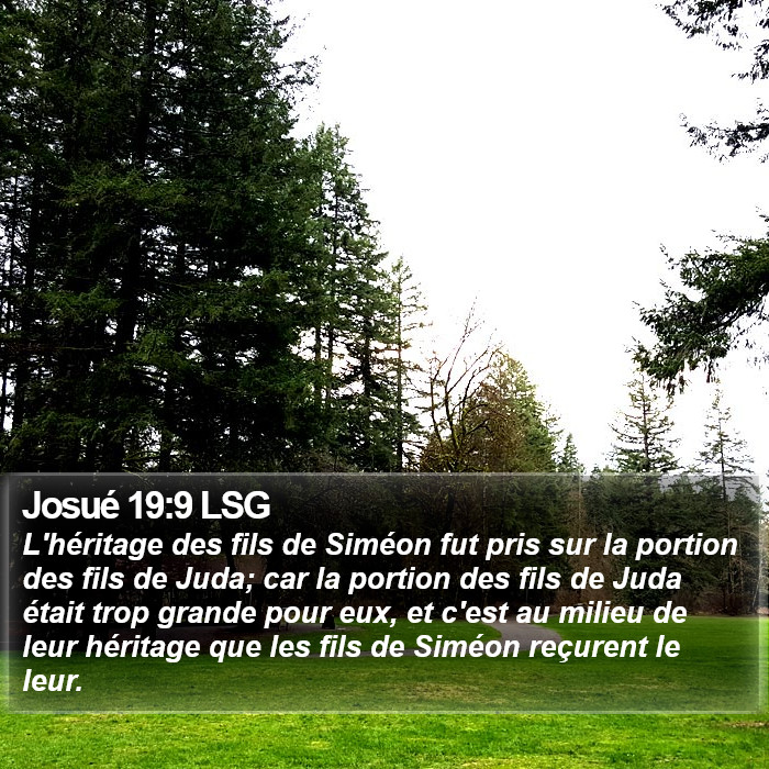Josué 19:9 LSG Bible Study