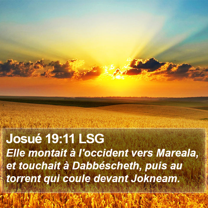 Josué 19:11 LSG Bible Study