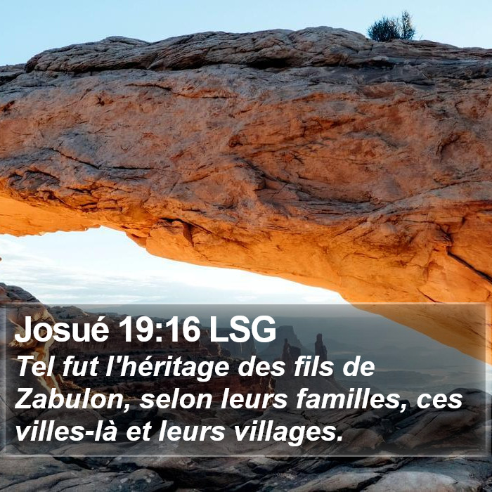 Josué 19:16 LSG Bible Study