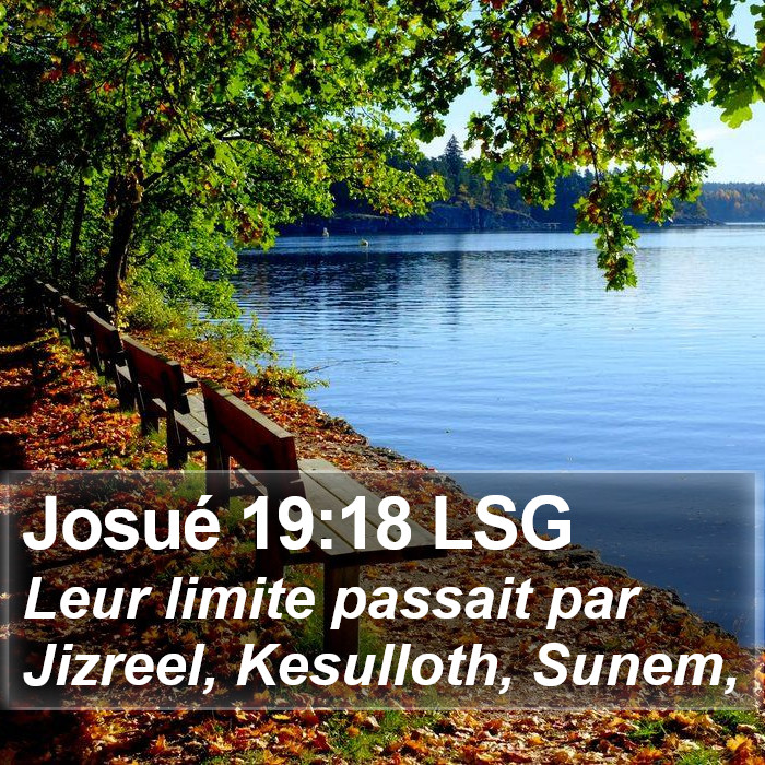 Josué 19:18 LSG Bible Study