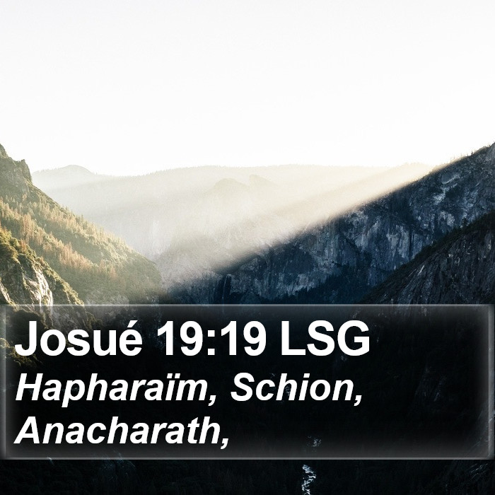 Josué 19:19 LSG Bible Study