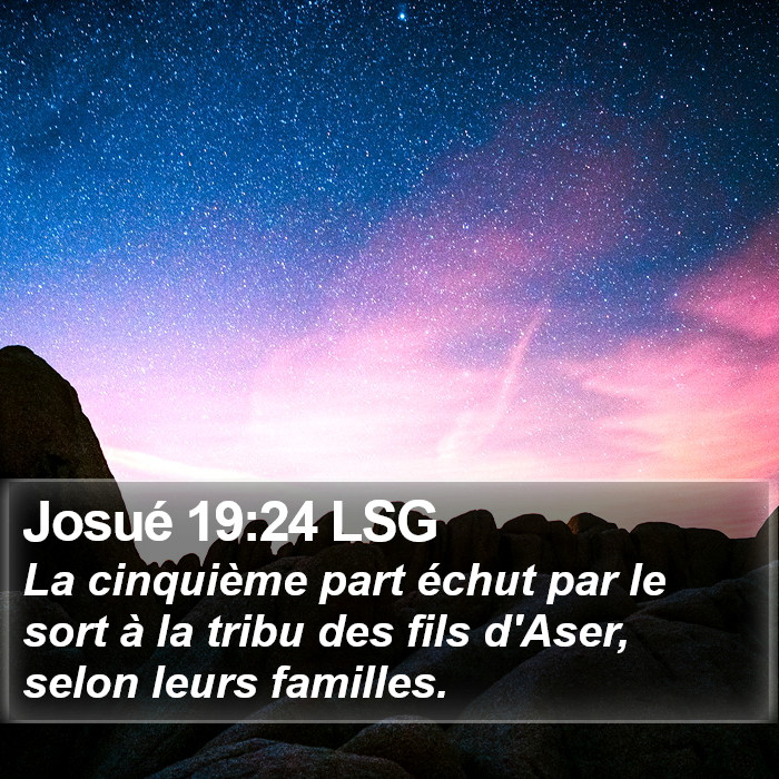 Josué 19:24 LSG Bible Study