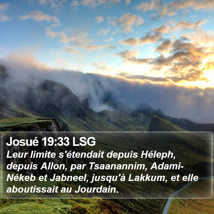 Josué 19:33 LSG Bible Study