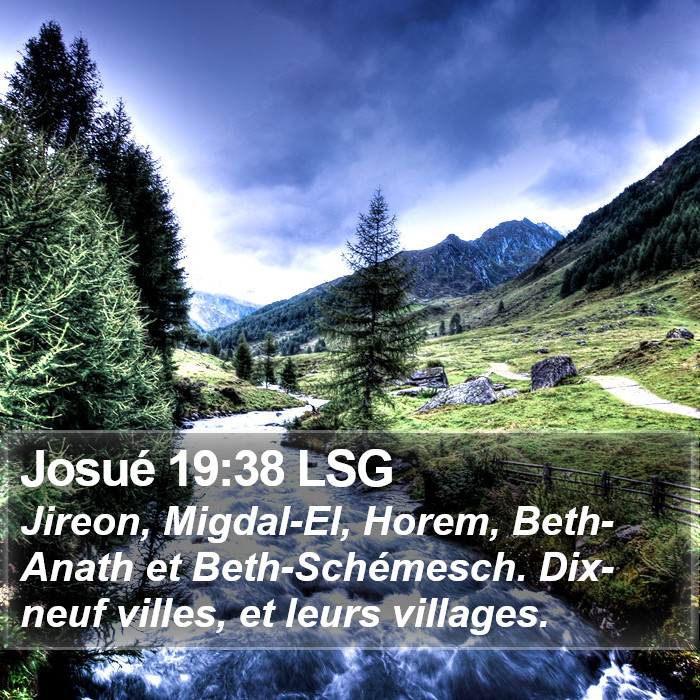 Josué 19:38 LSG Bible Study