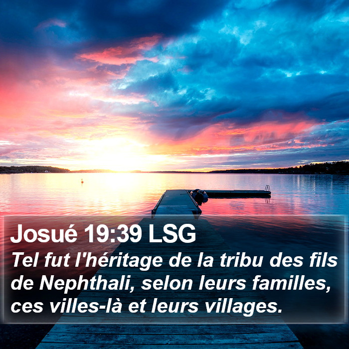 Josué 19:39 LSG Bible Study