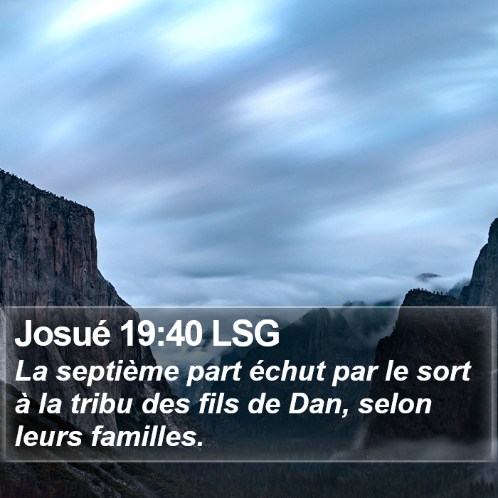 Josué 19:40 LSG Bible Study