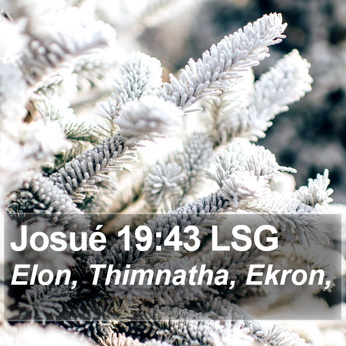 Josué 19:43 LSG Bible Study