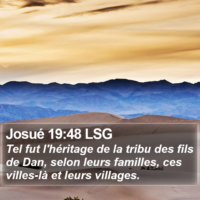 Josué 19:48 LSG Bible Study