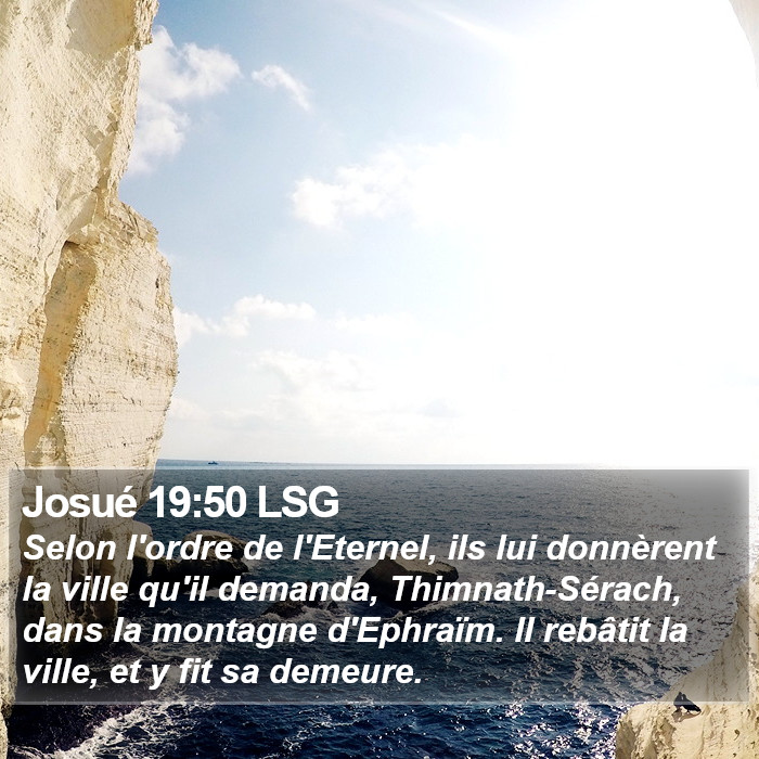 Josué 19:50 LSG Bible Study