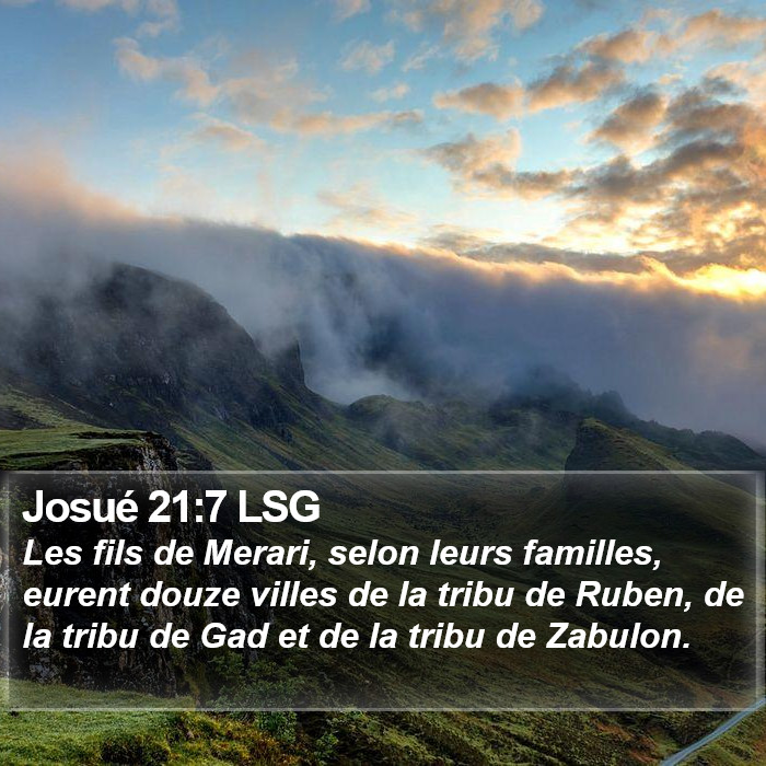 Josué 21:7 LSG Bible Study