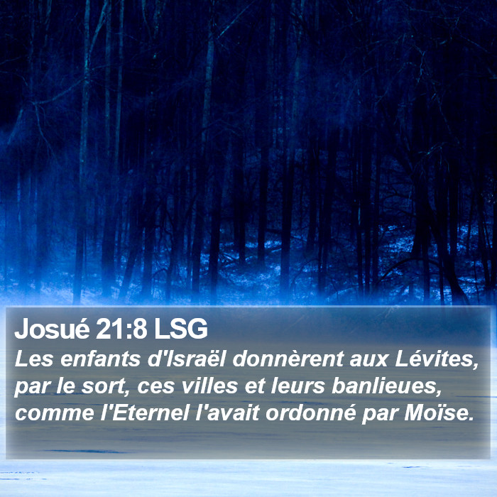 Josué 21:8 LSG Bible Study