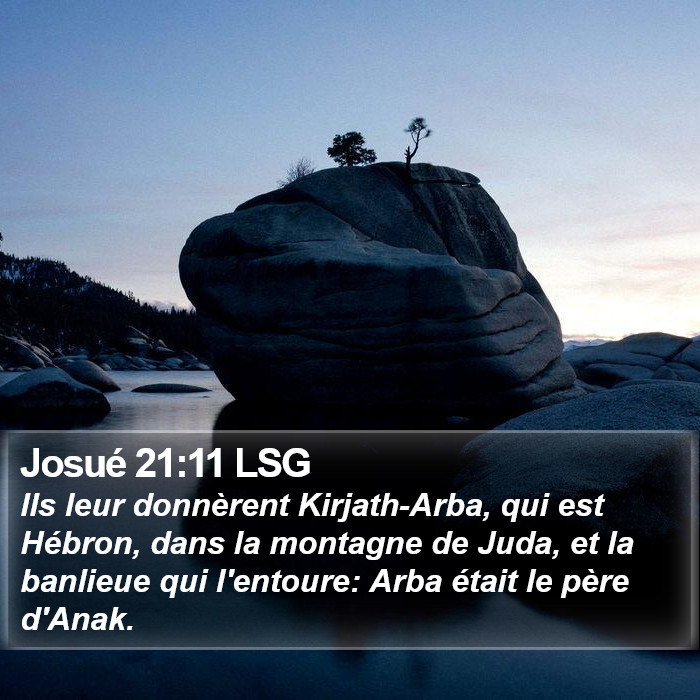 Josué 21:11 LSG Bible Study