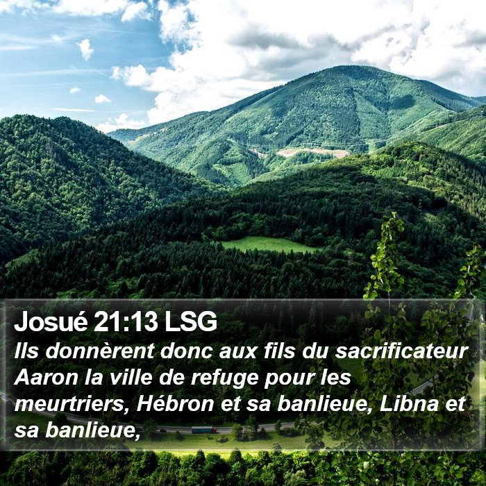 Josué 21:13 LSG Bible Study