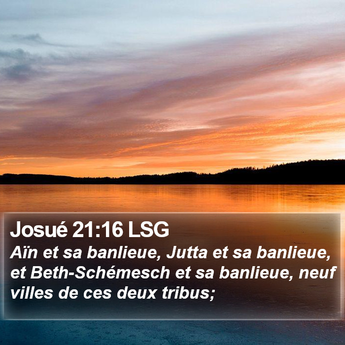 Josué 21:16 LSG Bible Study