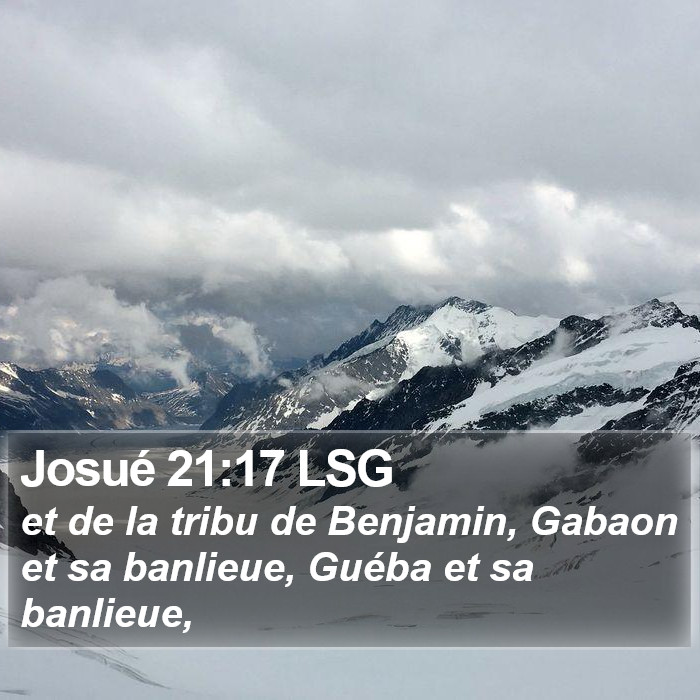 Josué 21:17 LSG Bible Study