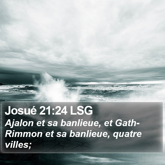 Josué 21:24 LSG Bible Study