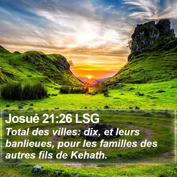 Josué 21:26 LSG Bible Study